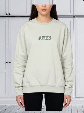 Elevation Worship Blessing Lyrics Creeneck Sweatshirt Script Sage Sz Medium